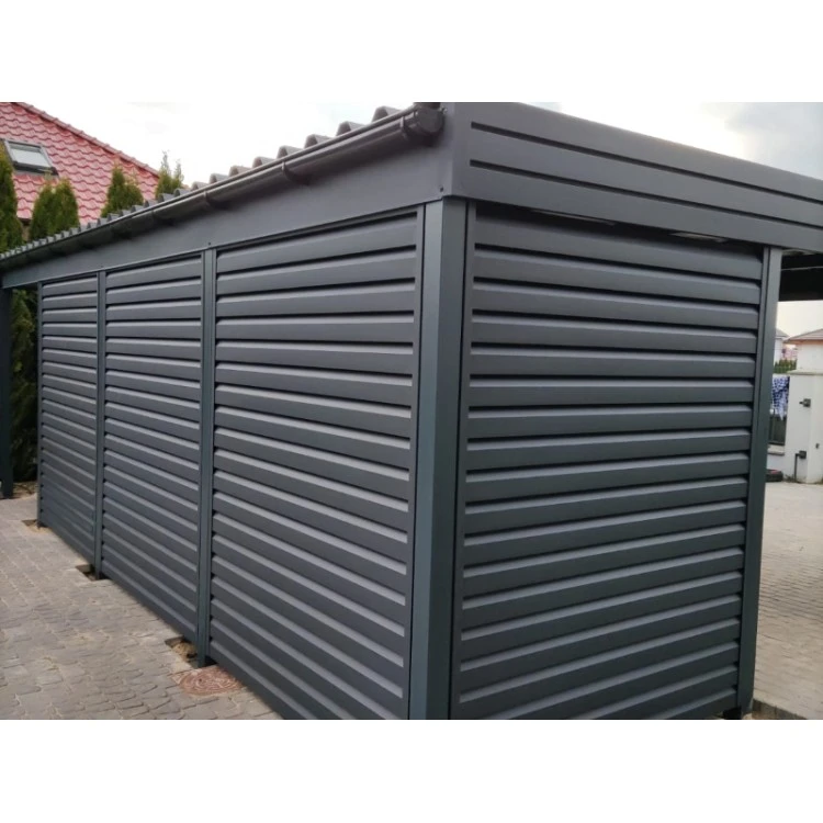 Tettoia per auto Carport in Acciaio 3x6m con pareti 4+0