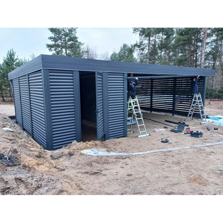 Tettoia per auto Carport in Acciaio 3x6m con pareti 4+0