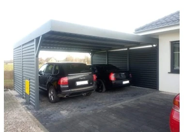 Tettoia per auto Carport in Acciaio 3x6m con pareti 4+0