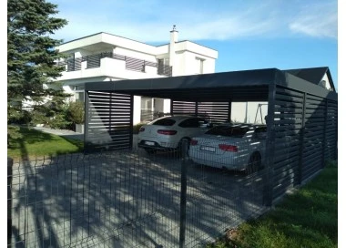 Tettoia per auto Carport in Acciaio 3x6m con pareti 4+0