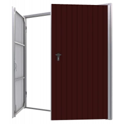 Portoni per Garage a Battente in Acciaio - Larghezza: 210 cm x Altezza: 200-300 cm