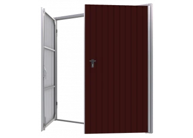 Portoni per Garage a Battente in Acciaio - Larghezza: 210 cm x Altezza: 200-300 cm