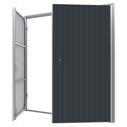 Portoni per Garage a Battente in Acciaio - Larghezza: 220 cm x Altezza: 200-300 cm