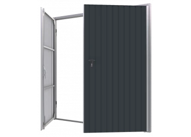 Portoni per Garage a Battente in Acciaio - Larghezza: 220 cm x Altezza: 200-300 cm