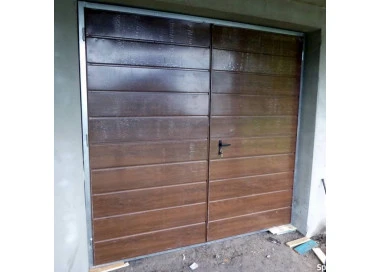 Portone a Battente da Garage in Acciaio - 250 x 250 cm - RAL 5010