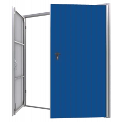 Portone a Battente da Garage in Acciaio - 250 x 250 cm - RAL 5010
