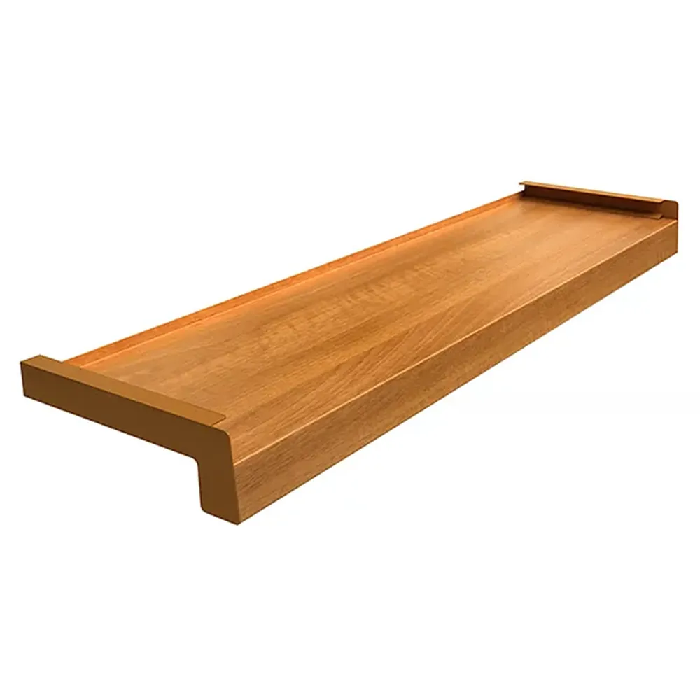 Davanzale esterno in acciaio laminato colore Winchester con tappi laterali
