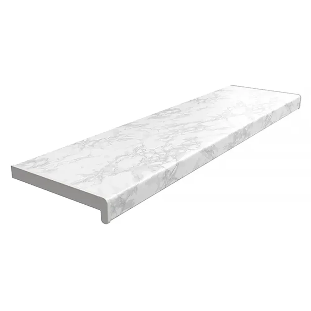 Davanzale interno in PVC colore Marmo con pellicola protettiva, dimensioni 100 &times; 150 mm, per uso interno.