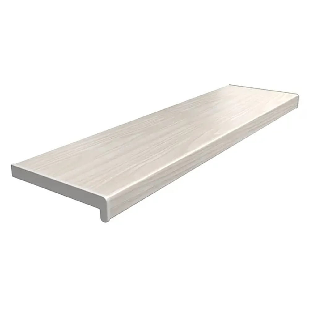 Davanzale interno in PVC colore Rovere Scandinavo con pellicola protettiva, dimensioni 100 &times; 150 mm, per uso interno.