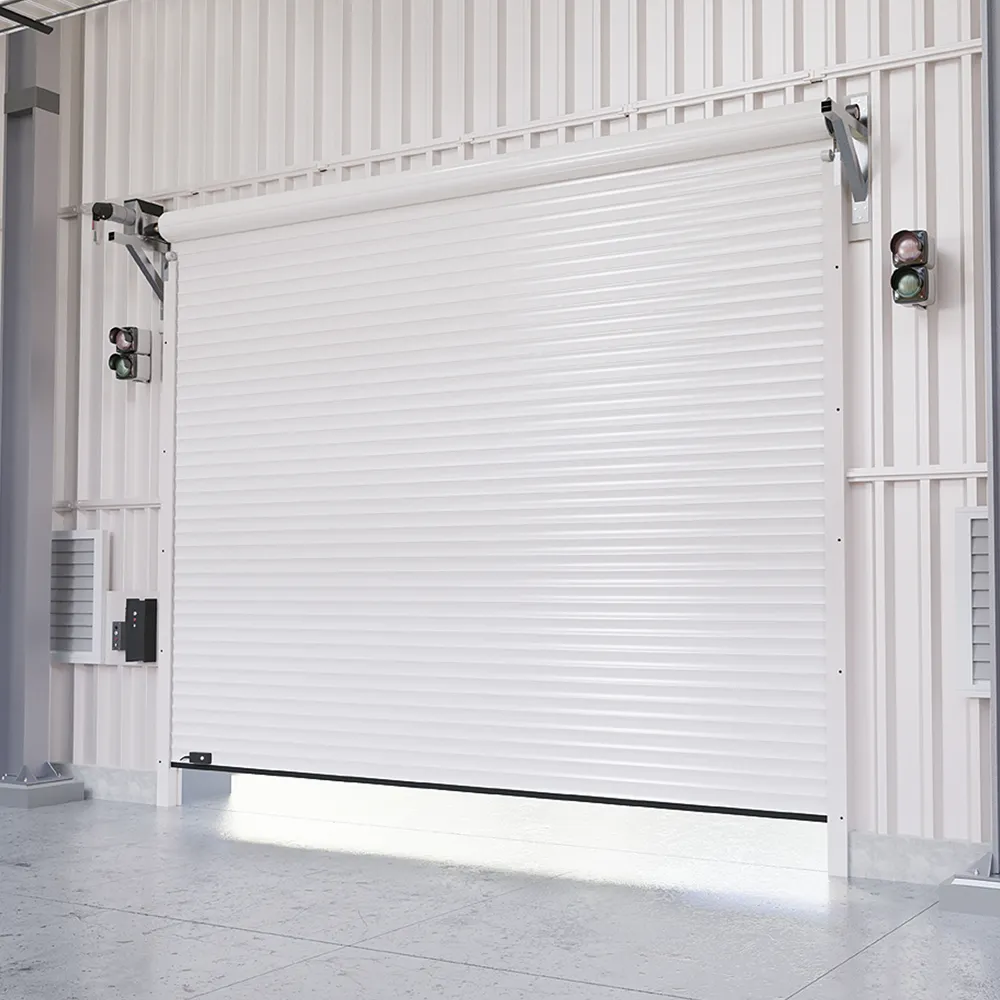Moderno sistema di porte avvolgibili di colore bianco